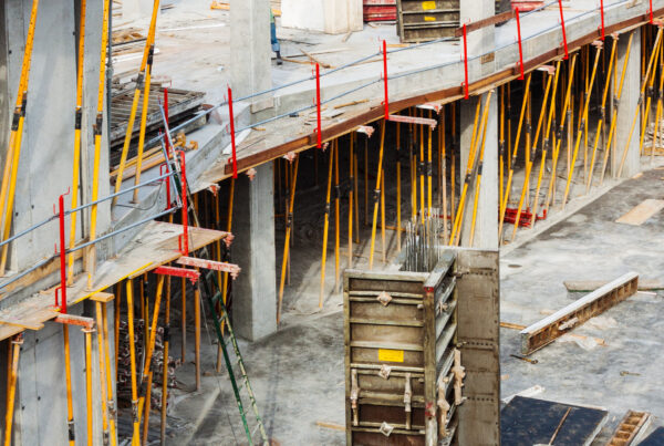 View of Construction work site in summer
